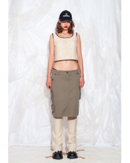 Khaki Work Pencil Skirt