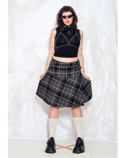 Grey Plaid Asymmetric...