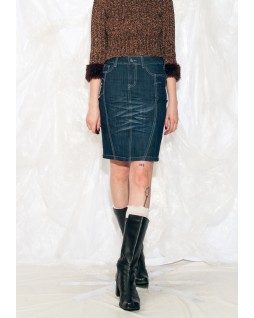 Oversized seamed denim...