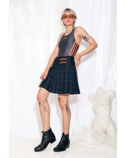 Dark Plaid Kilt Buckled...